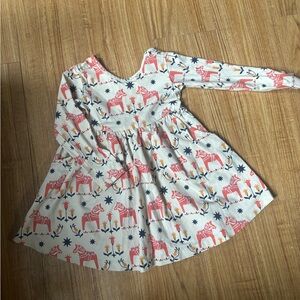 Hanna Andersson Unicorn Dress - Pink and Blue